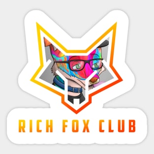 Rich Fox Club Colorful T-Shirt Sticker